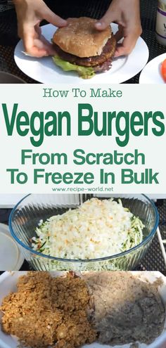 how to make vegan burgers from scratch to freeze in bulk