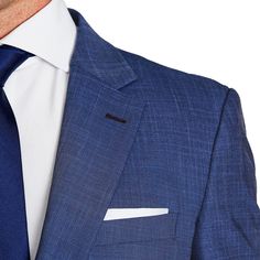 Buying a suit is an experience - our customers have had the most success by scheduling a consultation here with our sizing specialists. Our heathered blue stretch suit is crafted from a performance fabric blend that is extremely stretchy while still providing an incredibly professional appearance. The suits are lined with our dress shirt fabric making them lightweight, breathable and moisture-wicking. This suit comes in our signature athletic fit that rewards those with an athletic physique. Fab Timeless Blue Sport Coat For Business, Fitted Notch Lapel Sets For Business Meetings, Professional Sets With Notch Lapel For Business Meetings, Classic Blue Blazer For Business Meetings, Blue Three-piece Suit For Business Casual, Blue Luxury Sport Coat For Formal Occasions, Timeless Tailored Blue Sport Coat, Timeless Blue Sport Coat With Suit Collar, Timeless Blue Sport Coat For Semi-formal Occasions