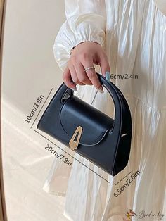 BirdinBag - Compact Metal Baguette Bag for Stylish Decor on the Go Expensive Purses, Elegant Pattern, Baguette Bag, Bag Bag, Style Elegant, Top Handle, The Go, Pu Leather, Shoe Bag