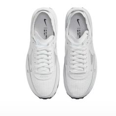 New, Only Tried On Nike Waffle One White Sneakers. Sz 8.5 No Box Bundle & Save Nike Waffle One White, Nike Waffle One, Black Tennis Shoes, Nike Cleats, Nike Waffle, Shoes Sneakers Nike, Nike Lunar, Air Max Women, Pink Nikes