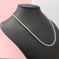 9.25 ct round cut diamond tennis necklace 3 prong 14k white gold fully certified and appraised via GEL a well known laboratory D color and VVS2 clarity Natural very nice stones (About 204 stones approx) $19,500 Appraised value 17 INCHS available to extend and in other colors. free shipping free certificate and lifetime warranty at no extra charge video at the link below: https://view.vzaar.com/20751641/video i manufacture and provide all the work myself out of my own shop with over 20 years of c Gift Platinum Tennis Necklace With Round Cut, Fine Jewelry Silver Tennis Necklace With Diamond Cut, Fine Jewelry Silver Tennis Necklace, Diamond White Platinum Tennis Necklace With Diamond Cut, White Gold Tennis Necklace With Diamond Cut, Silver Tennis Necklace With Round Diamond Cut, Silver Tennis Necklace With Diamond Cut, Anniversary Silver Diamond Cut Tennis Necklace, White Gold Sterling Silver Tennis Necklace With Diamond Cut