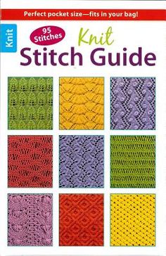 the knit stitch guide for knitting and crocheting is shown in this book cover