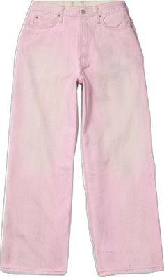 Pink Wide Leg Jeans For Streetwear, Pink Jeans For Summer Streetwear, Summer Pink Distressed Jeans, Pink Distressed Summer Jeans, Pink Distressed Jeans For Summer, Summer Distressed Pink Jeans, Pink Relaxed Fit Washed Bottoms, Pink Washed Relaxed Fit Bottoms, Pink Wide Leg Denim Jeans