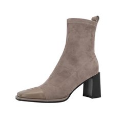 Chic Chelsea Boots With Reinforced Heel For Winter, Chic Winter Chelsea Boots With Reinforced Heel, Chic High Heel Chelsea Boots For Winter, Winter Suede Ankle-high Chelsea Boots, Chic Chelsea Boots With Pointed Toe For Winter, High Ankle Suede Chelsea Boots For Fall, Chic Pointed Toe Chelsea Boots For Winter, Suede High Ankle Mid-calf Boots For Winter, Chic Martin Boots For Workwear In Fall