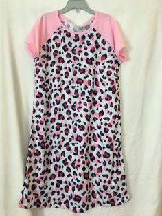 New Wonder Nation Leopard Print Nightshirt Nightgown Girls many sizes. Smoke free and pet free home. 100% polyster. Nightgown is new but it does not have price tag. it can with 2 gown pack. I sell each separately. 2000's Bedroom, 2000s Bedroom, 2000s Girls, Girls Nightgown, Night Shirt, Price Tag, Polka Dot Top, Girls Night, Night Gown