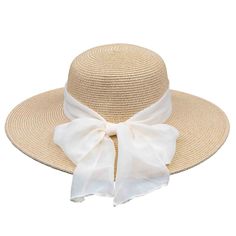 Straw Sun Hat with Chiffon Bow - Karen Keith Hats — SetarTrading Hats Adjustable Bow Boater Hat For Kentucky Derby, Vacation Sun Hat With Ribbon And Short Brim, Summer Straw Hat With Ribbon For Beach, Summer Straw Hat With Ribbon For Vacation, Adjustable Boater Hat With Bow For Kentucky Derby, Vacation Straw Hat With Ribbon And Short Brim, Vacation Wide Brim Sun Hat With Ribbon, Summer Beach Sun Hat With Ribbon, Spring Vacation Sun Hat With Ribbon