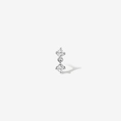 Say hello to your new stud. Bell's timeless stud design is fresh and flirty with lab diamonds and claw setting. A versatile staple for any ensemble, this flat back design ensures comfortable wear 24/7, even in bed. Created for you in solid 14 karat white gold, you'll want to wear this fine earring always, even when working out or in the shower. Diamond Piercing, Pearl Earring Set, Pearl Statement Earrings, Stud Design, Claw Setting, Solid Gold Rings, Rose Gold Jewelry, Delicate Earrings, Fine Earrings