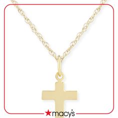 in stock Fine Jewelry Tarnish Resistant Cross Pendant, Classic Gold Jewelry From Macy's, Classic Yellow Gold Jewelry From Macy's, Macy's Tarnish Resistant Jewelry Gift, Macy's Classic Gold Jewelry, Macy's Classic Yellow Gold Jewelry, Tarnish Resistant Yellow Gold Cross Pendant Jewelry, Classic Yellow Gold Cross Pendant Jewelry, Tarnish Resistant Yellow Gold Cross Pendant