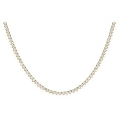 14K Yellow Gold Half Way Diamond Tennis necklace, features 7.00 carats of diamonds, set in yellow gold 3 prong mounting with 88 stones G-H in Color SI in Clarity Diamond Tennis Necklace, Vvs Diamond, Diamond Choker, Tennis Necklace, Wild Child, Link Necklace, Quality Diamonds, Round Cut Diamond, White Gold Diamonds