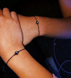 Couples Bracelet Boyfriend Girlfriend Bracelets Boyfriend | Etsy Adjustable Black Bracelet For Birthday Gift, Adjustable Black Bracelet For Birthday, Adjustable Black Wristband As Birthday Gift, Adjustable Black Wristband For Birthday Gift, Minimalist Handmade Bracelets For Friendship, Adjustable Black Wristband, Handmade Couples Bracelets As Gift, Handmade Couples' Bracelets As Gift, Adjustable Round Bracelet As Best Friend Gift