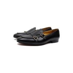 #Color_Black Elegant Slip-on Tassel Loafers With Rubber Sole, Leather Closed Toe Shoes For Groom, Timeless Slip-on Monk Strap Shoes For Galas, Formal Closed Toe Slip-ons With Leather Sole, Elegant Pointed Toe Formal Flats, Elegant Formal Slip-ons With Textured Sole, Elegant Formal Pointed Toe Flats, Elegant Slip-on Dress Shoes For Business, Formal Slip-ons With Brogue Detailing And Pointed Toe