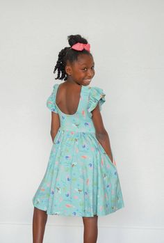 Flutter sleeve Ballet inspired twirl dress Extra soft and stretchy fabric Side seam pockets Double lined bodice Scoop back Full circle skirt Full Circle Skirt, Twirl Dress, Full Circle Skirts, Full Circle, Mermaid Dresses, Circle Skirt, Our Kids, Stretchy Fabric, Gifts For Boys