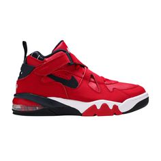 Find NIKE Air Force Max Cb 'gym on Editorialist. One of Charles Barkley's signature Force basketball shoes, the Nike Air Force Max CB is the revival of the mid-90’s classic. This 'Gym Red' variant—revealed in June 2019—pays tribute to Barkley's Houston Rockets days with a bold nubuck and leather upper, pinstriped collar and an embroidered jersey number on the pull tab. A branded TPU heel cup and crossover straps supply security. With Max Air in its heel, the midsole grants a supportive step over a herringbone rubber outsole. Nike Sporty Sneakers For Sports Events, Sporty Low-top Sneakers For Sports Events, Sporty Mid-top Sneakers For Sports Events, Nike High-top Training Sneakers With Boost Midsole, Mid-top Sneakers With Boost Midsole For Sports, Nike Mid-top Sneakers For Sports Events, High-top Sportswear Sneakers With Boost Midsole, High-top Boost Midsole Sport Sneakers, High-top Sneakers With Boost Midsole For Sportswear