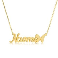 Design your own one-of-a-kind necklace with your name or a special word up to 13 characters. Each necklace is carefully made of quality stainless steel (gold plating available).Details:Available in Stainless Steel or Stainless Steel with Gold P... Non Permanent Tattoo, Name Necklace Silver, Minimal Necklace, Special Words, Word Up, Layered Fashion, Personalized Pendant, Rose Pendant, Butterfly Necklace