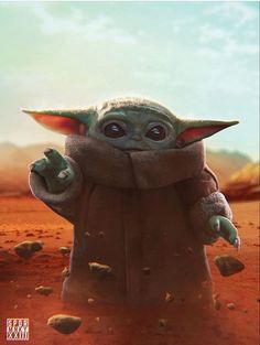 the child yoda from star wars is shown in this promotional poster for disney's upcoming