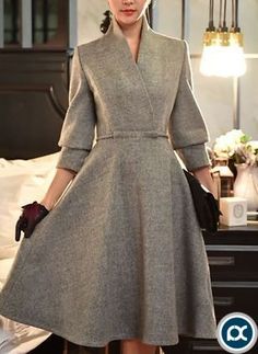 Basic Long Sleeve Uni Midi Dresses (1278159) #weddingdress... Sukienki Maksi, Chique Outfits, Classy Dress, Winter Dresses, Dress Patterns, Hijab Fashion, Classy Outfits