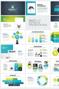 the powerpoint presentation is designed to look like it has many different colors and shapes