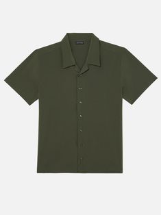 The Chamberlain S/S Shirt is a staple for effortless styling, to and from the beach, pool, and beyond. It features a center front button-up closure and camp collar.Why You'll Love It: Designed with versatility in mind, this shirt effortlessly captures the essence of leisure and relaxation. Its comfortable fit and light Green Camp Shirt With Buttons, Green Relaxed Fit Collared Camp Shirt, Green Button-up Camp Shirt, Green Cotton Button-up Camp Shirt, Green Button-up Camp Shirt With Pockets, Green Tshirt, Outerwear Coats, Camping Shirt, Denim Shop