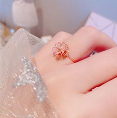 Pretty Sakura Ring PN4534 ●Size:adjustable ●Material:alloy. ●About Shipping: We attach great importance to the orders of each customer and parcel delivery. 1.Processing time: 2-3 business days. 2.Shipping time: 10-15 business days to US, please allow 3-4 weeks shipping to other country.(Shipping times can be affected by variable customs clearance times or public holidays.) Rose Gold Metal Rings For Wedding, Rose Gold Flower Ring For Gift, Rose Gold Open Butterfly Ring For Wedding, Wedding Rose Gold Butterfly Open Ring, Dainty Rose Gold Metal Rings, Rose Gold Flower Shaped Rings For Gift, Butterfly-shaped Open Metal Ring For Wedding, Adjustable Flower Crystal Ring For Gift, Adjustable Flower Crystal Ring Gift