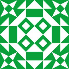 an abstract green and white design with squares, rectangles, and triangles in the center