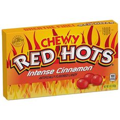 chewy red hots intense cinnamon candy