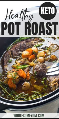 Low Carb Keto Pot Roast Keto Roast Beef Crock Pot, Slow Cooker Pot Roast Easy, Low Carb Pot Roast, Best Slow Cooker Pot Roast, Keto Pot Roast, Keto Roast, Pot Roast Easy, Crock Pot Pot Roast, Tender Chuck Roast