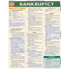 a poster with the words bankrupcy on it's front page and an image of