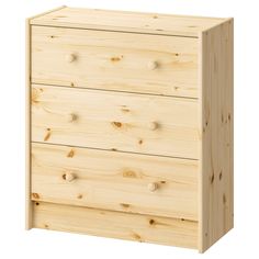 a wooden chest of drawers on a white background