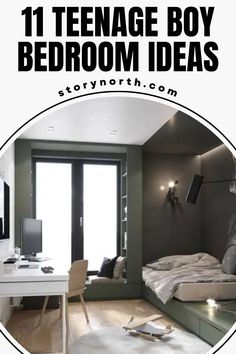 Save this pin for fresh and trendy bedroom ideas your son will love! Discover how to transform his space into a stylish sanctuary. #TeenageBoyBedroom #HomeDecorIdeas #TeenRoomDesigns Trendy Bedroom Ideas, Designing A Bedroom, Teen Room Designs, Types Of Stairs