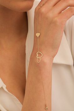 Elegant Delicate Chain Bracelet For Valentine's Day, Dainty Delicate Chain Bracelets For Valentine's Day, Dainty Delicate Chain Bracelet For Valentine's Day, Elegant Heart Bracelet For Valentine's Day With Delicate Chain, Elegant Valentine's Day Heart Bracelet With Delicate Chain, Adjustable Delicate Heart Bracelet, Delicate Yellow Gold Heart Bracelet, Dainty Open Heart Adjustable Bracelet, Dainty Adjustable Open Heart Bracelet