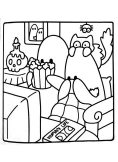 Coloring Sheets For Teens, Halloween Home Decorations, Halloween Coloring Pictures, Fall Coloring Sheets, Halloween Decoration Ideas, Summer Coloring Pages, Bear Coloring Pages