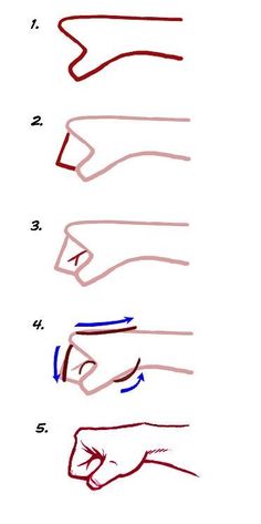 the steps to draw hands with colored pencils