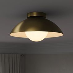 a light that is on the ceiling in a room