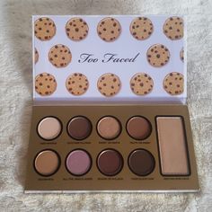 New & Never Used Or Swatched! Too Faced Limited Edition Christmas Bake Shop Chocolate Chip Cookie Palette 8 Eyeshadows And 1 Blush; Smells Like Chocolate Chip Cookies Feel Free To Ask Any Questions Or Send An Offer Using The Offer Button! Free Gift W/Purchase Smoke-Free Home Too Faced Christmas Palette, Too Faced Makeup Palette, Cookie Makeup, Too Faced Eyeshadow Palette, Two Faced Makeup, Too Faced Blush, Makeup Palette Collection, Too Faced Just Peachy, Peachy Eyeshadow