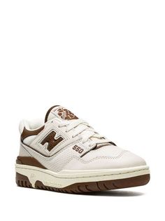 New Balance x Aimé Leon Dore 550 "Brown" Sneakers - Farfetch 550 Aime Leon Dore, Leon Dore, Kicks Shoes, Aime Leon Dore, Cream Shoes, New Balance Men, Brown Sneakers, Beige Shoes, Winter Trends