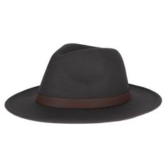 Fedora with Faux Leather Band and Metal Snap Back Closure-FEDORA-San Diego Hat Company Casual Leather Fedora With Short Brim, Adjustable Brown Fur Felt Fedora, Adjustable Leather Fedora With Short Brim, Classic Adjustable Felt Hat With Flat Bill, Adjustable Leather Fedora, Classic Adjustable Flat Bill Felt Hat, Adjustable Panama Hat With Curved Brim For Fall, Adjustable Short Brim Winter Fedora, Adjustable Curved Brim Panama Hat For Fall