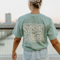 The ultimate summertime wardrobe staple - our sunshine and saltwater lightweight t-shirt! This fun retro checkered skater feel design on our lightweight tee is the perfect combination of style and comfort. Whether you're hitting the beach or skating around town, it's perfect for those hot summer days when you need to stay comfortable and stylish. · 100% Airlume combed and ringspun cotton· Heather colors are 52% cotton/48% polyester· Athletic heather + black heather are 90% cotton/10% polyester· Surfing Quotes, Retro Surf, Summer Tshirt, Surf Tee, Surf Shirt, Popular Shirt, Surf Outfit, Beach T Shirts, Checkered Shirt