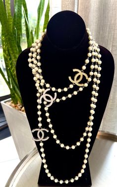 This 60” real pearl necklace can be wrapped up to 3 times , worn long or short ! It’s designer inspired with the vintage buttons from designer collection. It is also shown with a shorter 18” layered necklace this can be ordered in silver tone or gold . Vintage Chanel Jewelry, Repurposed Necklace, Real Pearl Necklace, Pearl Vintage, Chanel Necklace, Chanel Pearls, Vintage Repurposed, Button Necklace, Chanel Inspired