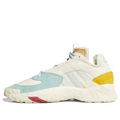 Adidas Originals Streetball Basketball Shoes FX7663 (SNKR/Casual/Unisex/Low Top/Wear-resistant) Cream Shoes, Basketball Sneakers, Cream White, Basketball Shoes, Blue Yellow, Adidas Originals, Basketball, Adidas, Yellow