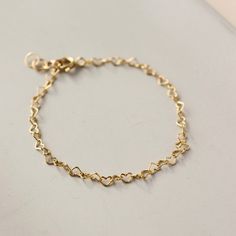 14k gold fill linked heart chain bracelet on a sunny backdrop Heart Chain, Heart Bracelet, Sterling Silver Heart, Heart Jewelry, Silver Heart, Chain Bracelet, Sterling Silver Bracelets, Personalized Jewelry, Gold Filled