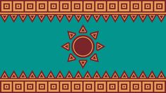 an image of a pattern with geometric shapes on green and brown background stock photo - budget conscious