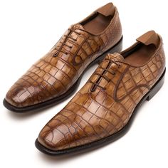 NEW Retail Price: $2400 Reference Number: 1251 Tobacco Brown Color 4 Eyelet Leather Sole Made In Italy Unmarked Box Made In Italy EU 45 / US 11.5 Outsole Length: 13" Width: 4.25" This product is located in our EU warehouse. We do not ship this item outside of the European Union. Crocodile Loafers, Cesare Attolini, Tom Ford Shoes, Alligator Crocodile, Dress Loafers, Oxford Dress Shoes, Oxford Dress, Loafer Sneakers, Crocodile Leather