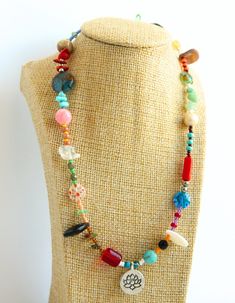 Necklace is 40 cm ( 15.7 inches)  length with 4 cm ( 1.5 inches)  Colors: multicolor. 100% handmade. Other necklaces: https://www.etsy.com/shop/WildBohoCreations?ref=seller-platform-mcnav&section_id=49820717 See the rest of our shop here: https://www.etsy.com/shop/WildBohoCreations The photo may not convey true colors. This may depend on the settings of your screen. In reality, the colors are rich and bright. Open to special orders. All packages ship through Latvia Post. Shipping worldwide (With Necklace Colorful, Jewelry Cute, Colorful Jewelry, Necklace Gemstone, Birthday Gift For Her, Colourful Necklace, Summer Accessories, Flower Necklace, Birthday Gifts For Her