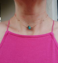 Adjustable Turquoise Necklace For Summer, Dainty Summer Choker, Adjustable Turquoise Necklace For Festivals, Adjustable Turquoise Choker With Tiny Beads, Adjustable Turquoise Dainty Choker, Adjustable Turquoise Beaded Choker, Dainty Adjustable Festival Choker, Minimalist Jewelry With Sliding Knot For Summer, Dainty Turquoise Adjustable Choker