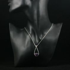 The unique teardrop pendant necklace is handmade using 999 sterling silver and amethyst. The Length of the pendant is 1 3/8 inches, or 4cm. The length of the chain is 16 inches, 40cm. For matching earring: https://www.etsy.com/listing/179380323/999silver-earrings?ref=listing-shop-header-1 ;-) My contact number: 626-379-1904. Please contact me if you would like to order multiples or customize a design for your special event, I will be pleased to give you a discount on a quantity order. ;-) Purcha Spiritual Silver Drop Crystal Necklaces, Spiritual Silver Teardrop Crystal Necklace, Spiritual Teardrop Amethyst Jewelry, Silver Teardrop Pendant For Gift, Spiritual Sterling Silver Teardrop Necklace, Handmade Spiritual Teardrop Drop Necklace, Silver Teardrop Gemstone Crystal Necklace, Silver Teardrop Amethyst Jewelry, Handmade Sterling Silver Drop Necklace With Teardrop Pendant