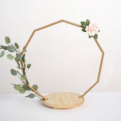 Nonagon Wedding Arch Cake Stand, Metal Floral Centerpieces Display - 22inch Modern Cake Stand, Metal Cupcake Stand, Arch Cake, Wood Wedding Arches, Mini Cake Stand, Metal Cake Stand, Candles Flowers, Wood Cake Stand, Cake Stand Display