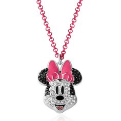 Elevate your style with the enchanting Dsiney Minnie Mouse Pave Pink Necklace. Featuring Minnie's iconic silhouette adorned with dazzling pink pave crystals, this necklace exudes charm and sophistication. Minnie Mouse Silhouette, Layered Chain Necklace, Trending Necklaces, Girly Accessories, Layered Chains, Pink Necklace, Flower Plates, Gold Dipped, Accessories Jewelry Necklace