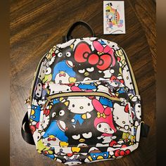 Nwt Hello Kitty And Friends Mini Backpack. Very Cute And Can Be Used For Everyday. Cute Hello Kitty Print Bags For Back To School, Cute Hello Kitty Print Backpack For Daily Use, Trendy Hello Kitty Print Bag For Back To School, Kawaii Multicolor Backpack For Daily Use, Trendy Hello Kitty Print Back To School Bag, Cute Hello Kitty Print Bag For Students, Cute Hello Kitty Print Student Bag, Playful Hello Kitty Print Standard Backpack, Cute Hello Kitty Backpack For Daily Use