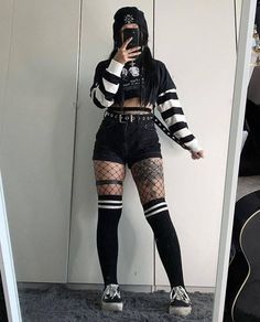 Goth Outfit, Gothic Clothing, Fishnet Tights, Grunge Goth