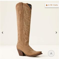 Ariat | Shoes | Nwt Ariat Laramie Stretchfit Distressed Suede Boots | Poshmark Fitted Beige Boots With Leather Sole, Fitted Beige Boots For Ranch, Fitted Beige Snip Toe Boots, Beige Fitted Snip Toe Boots, Fitted Beige Western Boots, Beige Fitted Western Boots, Ariat Tall Boots, Ariat Savannah Boot, Women’s Ariat Boots